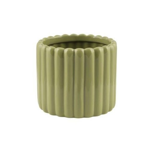 CILINDRO RIGATO CERAMICA VERDE H.10.5